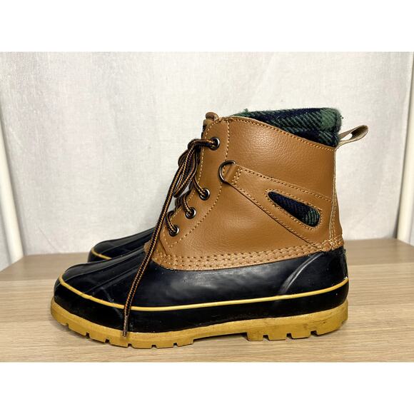 Itasca Men's Brown Leather Steel Shank Thermalite Rain Duck Boots - Picture 2 of 13